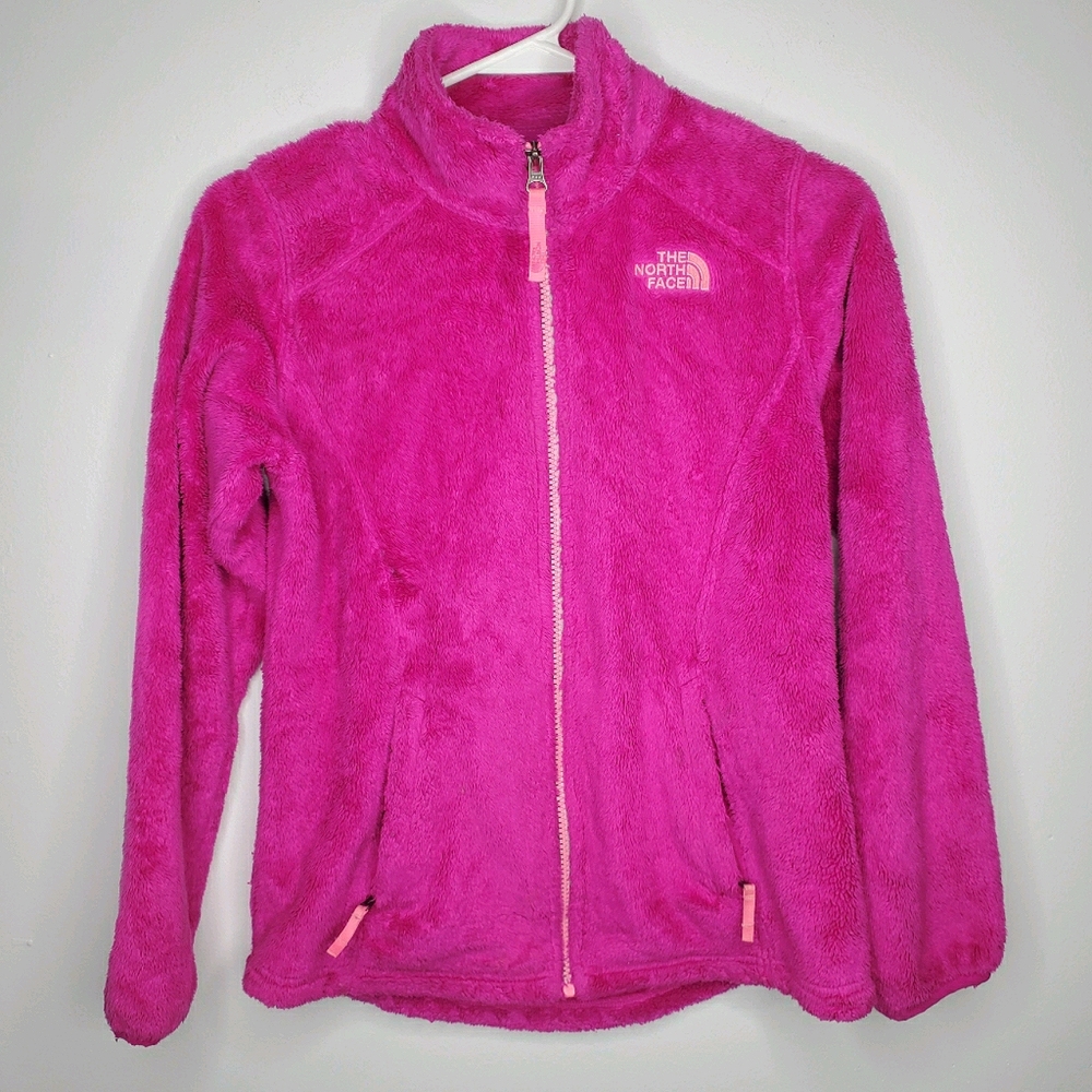 30) THE NORTH FACE Pink/Pink Mock Neck Fuzzy Jacket Kid's Sz. M 10/12